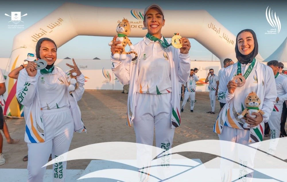 In the women’s category, Haya Al-Mami won the gold medal, while Israa Qadri took home the silver, and Yusra Malaika earned the bronze. (X/@saudirowing)