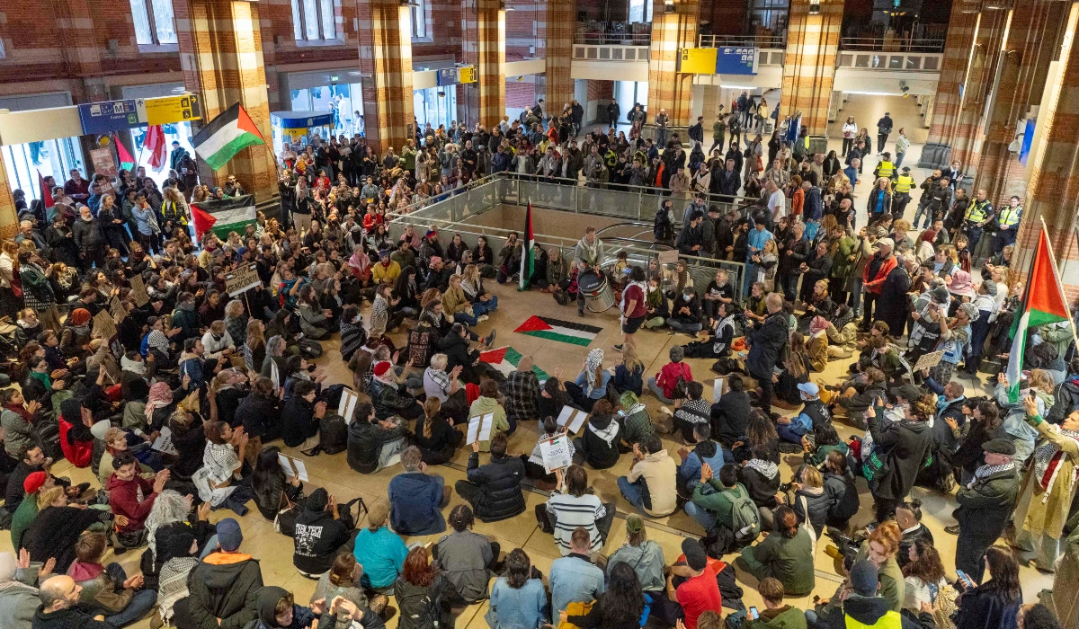 Arrests at Amsterdam pro-Palestinian protest near Oct. 7 event