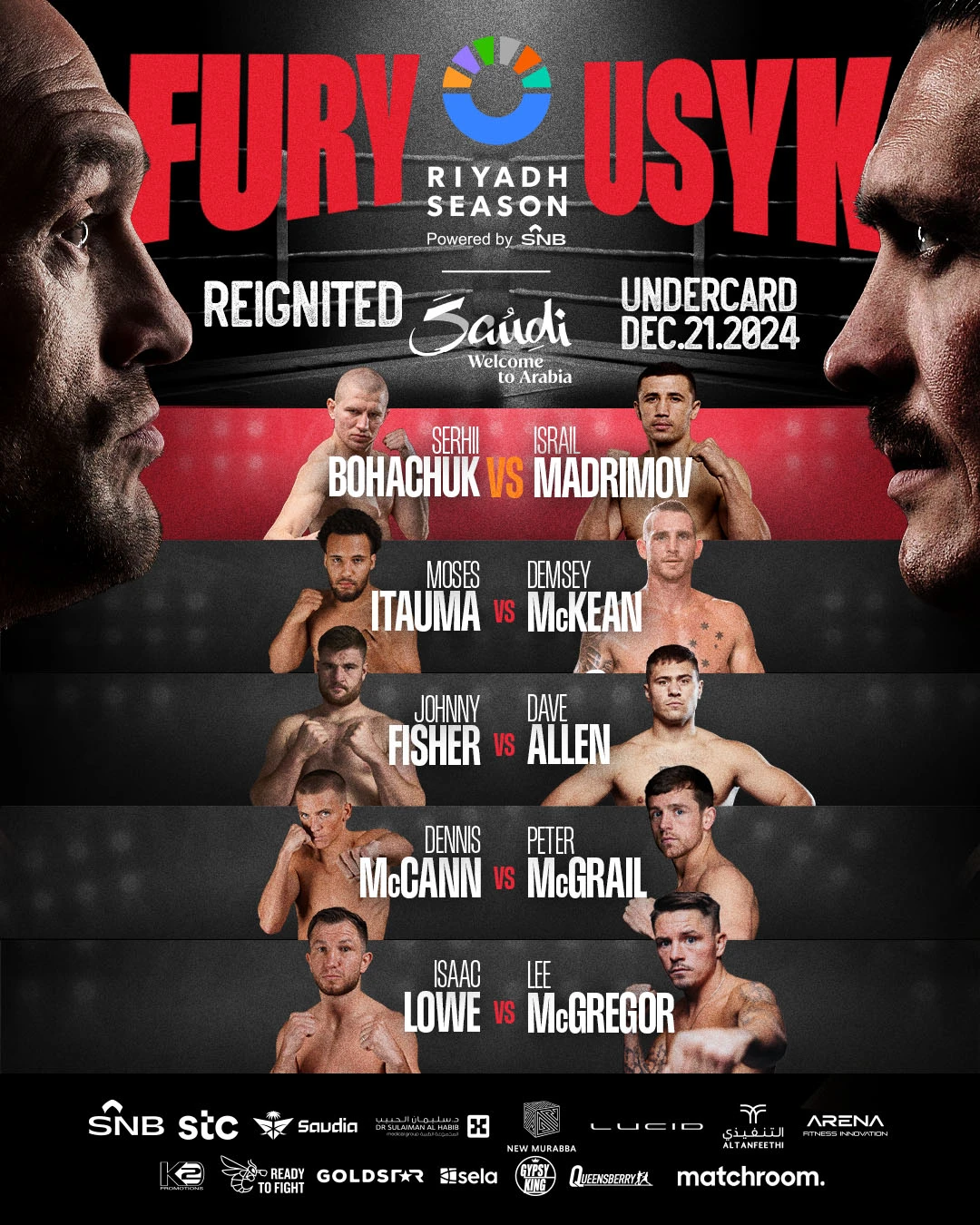 One of the showpiece events of Riyadh Season 2024 is the undercard for the colossal Usyk-Fury rematch on Dec. 21. (Supplied)