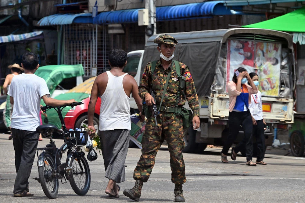 The junta maintains a widespread network of informants and undercover police in Yangon and has largely squashed open challenges to its rule in the city of around eight million. (AFP)