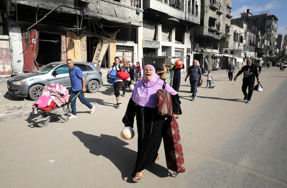 Israel’s military offensive has destroyed large areas of Gaza and displaced about 90 percent of its population of 2.3 million people, often multiple times. (Reuters)
