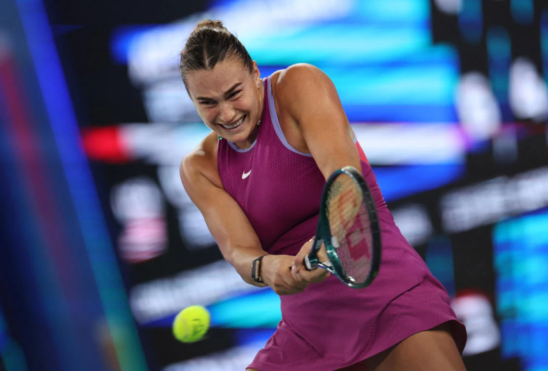 Top-seeded Aryna Sabalenka fought back from a set down to beat Coco Gauff 1-6, 6-4, 6-4 on Saturday and reach the Wuhan Open final for the third time. (Reuters)