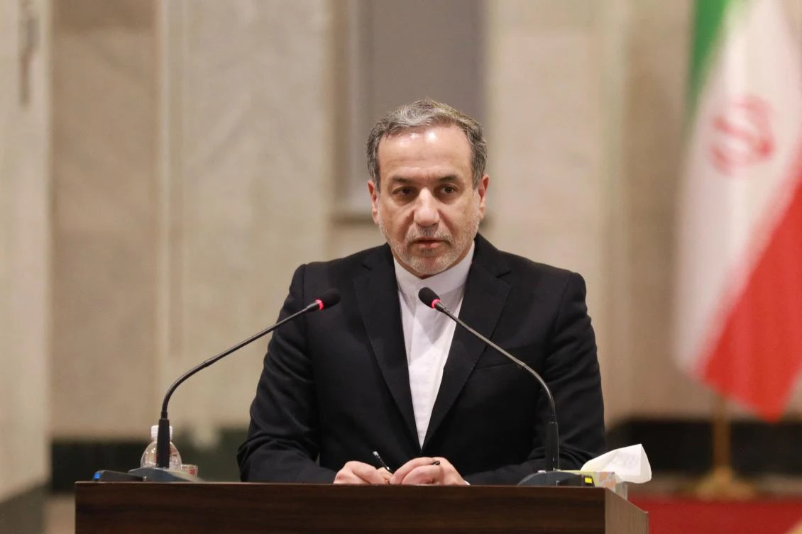 Iran’s Foreign Minister Seyed Abbas Araghchi speaks during a joint press conference with his Iraqi counterpart in Baghdad on October 13, 2024. (AFP)