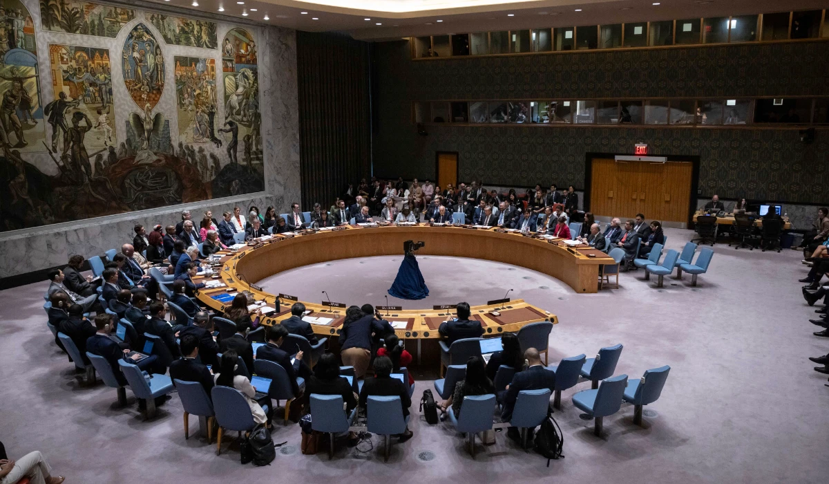 A general view of a Security Council meeting at United Nations headquarters, Friday, Sep. 1, 2024. (AP)