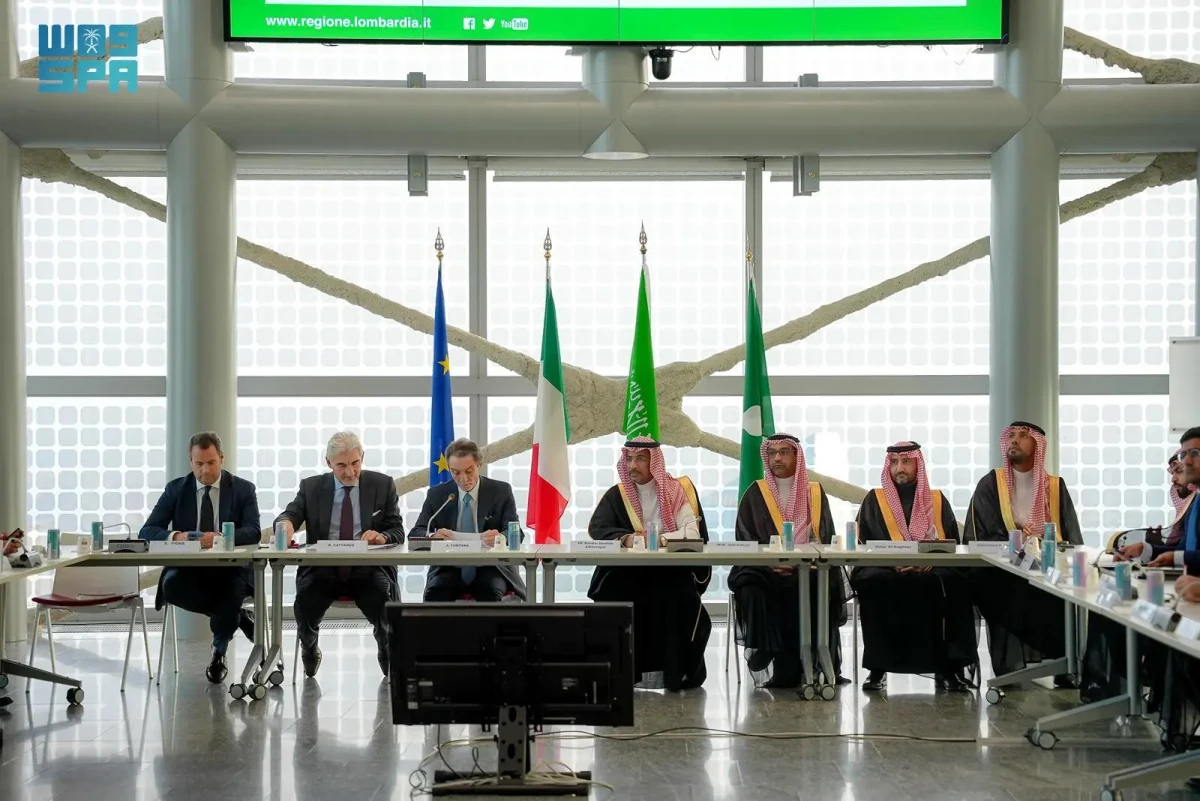 Saudi Minister of Industry and Mineral Resources Bandar Alkhorayef and Lombardy Regional Government President Attilio Fontana met to explore greater industrial cooperation. SPA