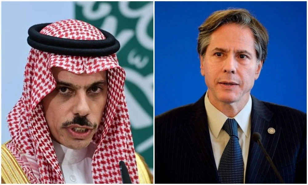 Saudi Arabia’s Foreign Minister Prince Faisal bin Farhan received a phone call from US Secretary of State Antony Blinken on Thursday. (File/AFP)