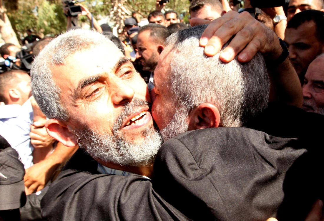 Hamas leader Yahya Sinwar, left, was the main architect of the Oct. 7, 2023 attack on Israel that set off the war in Gaza. (Reuters)