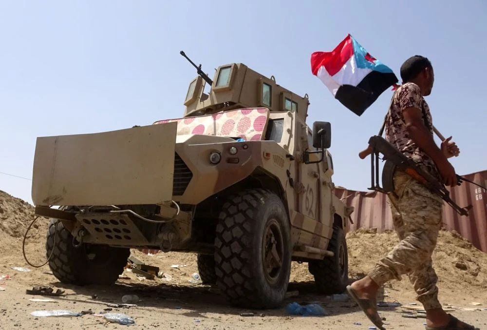 A Southern Transitional Council (STC) soldier in Abyan, Yemen, May 18, 2020. (AFP)