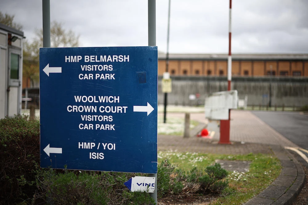 Former justice secretary David Gauke who is chairing the review said the UK prison population was rising by 4,500 each year with 90 percent of those sentenced to custody being reoffenders. Above, the high-security Belmarsh Prison in southeast London. (AFP)