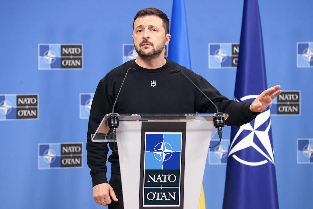 Ukraine is not requesting nuclear weapons from Western partners to defend itself against Russia, President Volodymyr Zelensky said. (AFP)