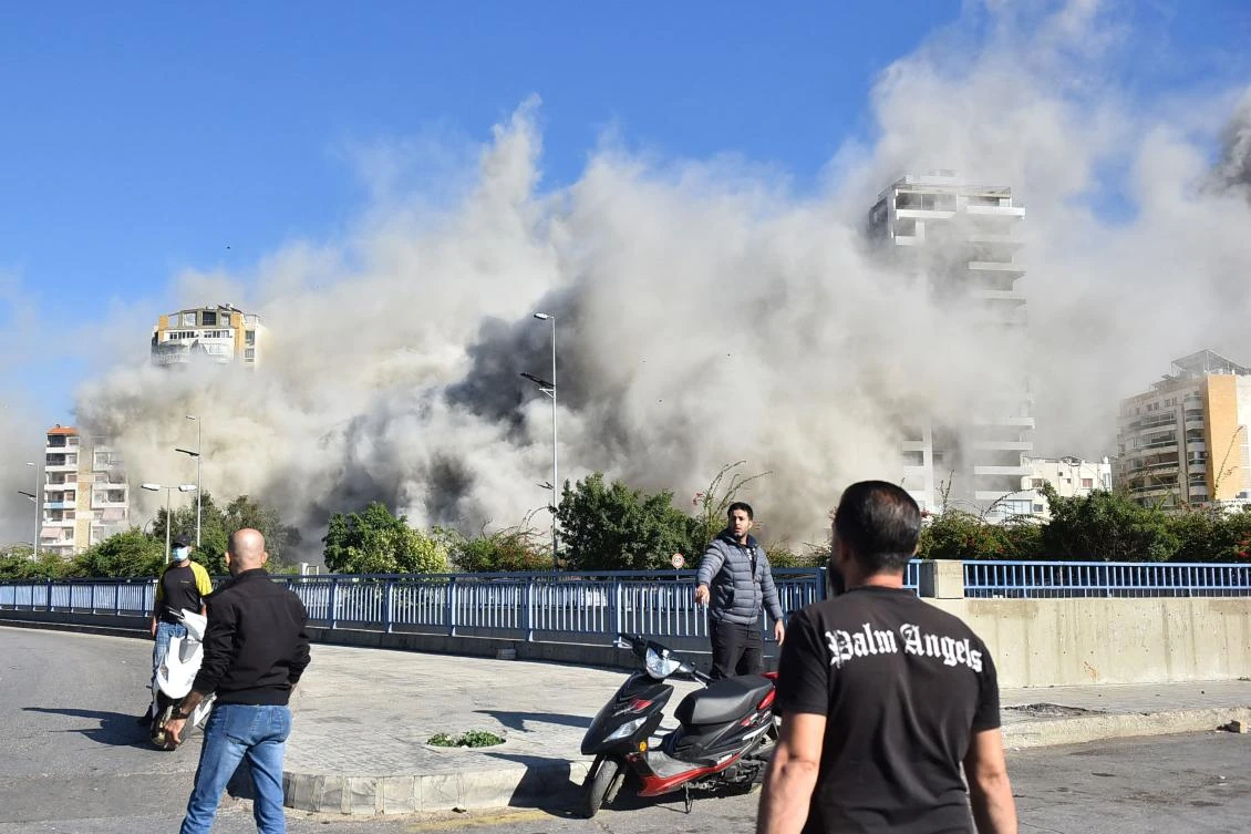 Smoke rises after an Israeli airstrike targeting Beirut’s southern suburb of Shayah on Oct. 22, 2024. (AFP)