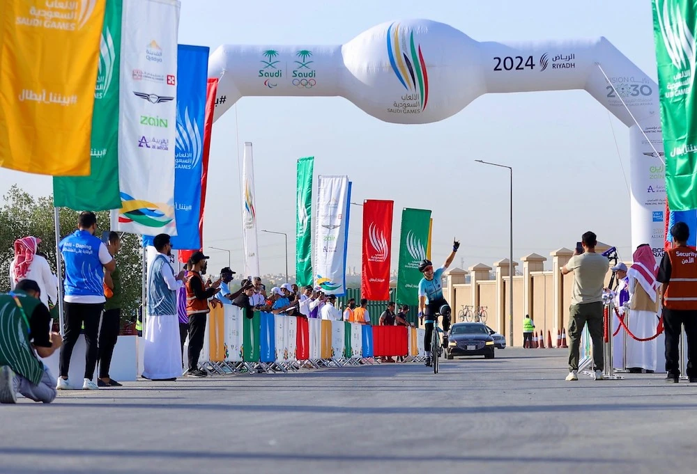 Italian expat Elisa Grassi, competing in her second Games, took gold in the women’s road cycling event. (Supplied)