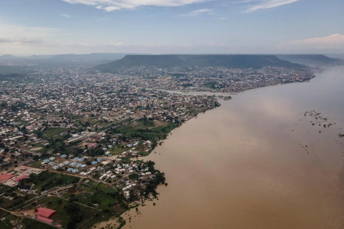 This areal view shows a general view of the city of Lokoja along the Niger River on October 21, 2024. (File/AFP)