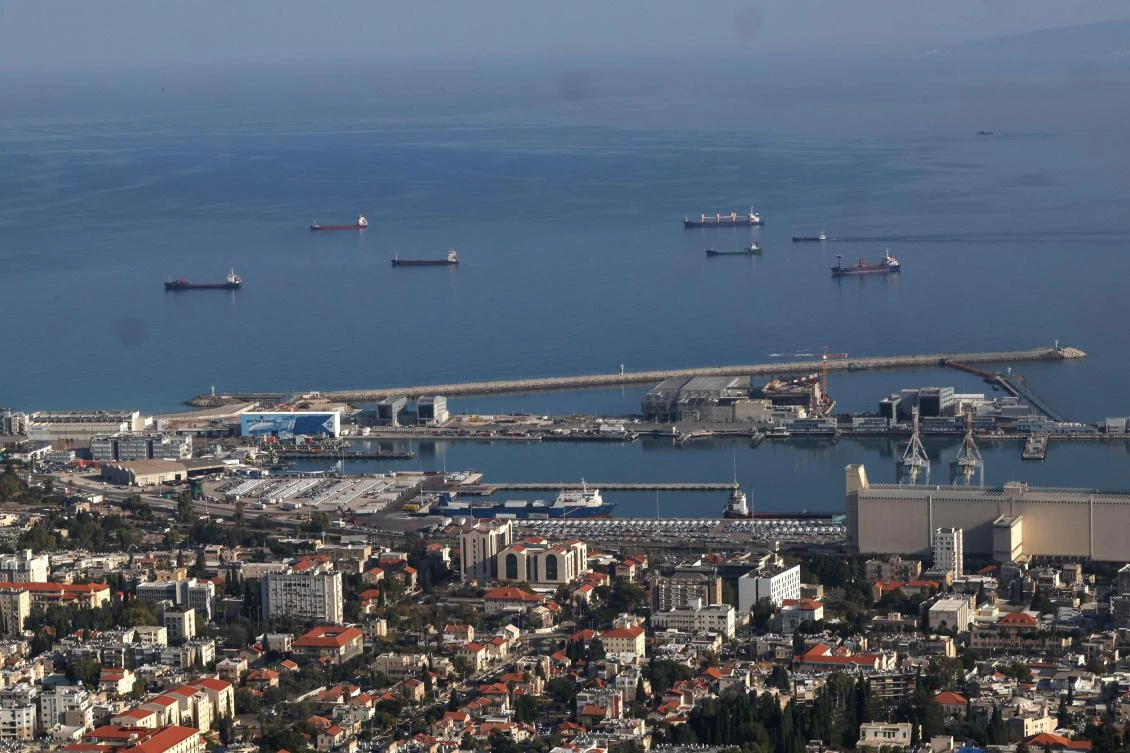 Above, Israel’s northern city of Haifa and its port on Oct. 30, 2024. (AFP)