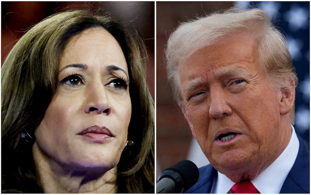 Vice President Kamala Harris and former US President Donald Trump in combo photograph. (Reuters)