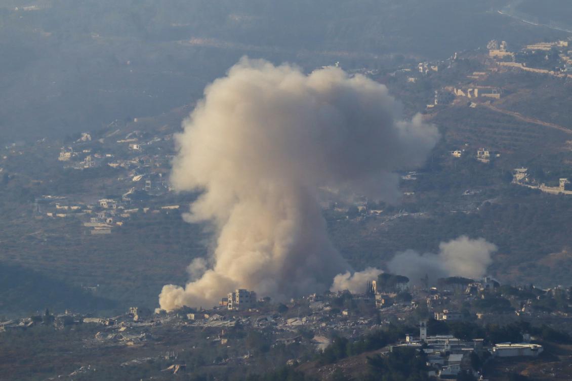 Some experts say Israel may be aiming to create a depopulated buffer zone with the heavy bombardment of southern Lebanon, a strategy it has already deployed along its border with Gaza. (AFP)