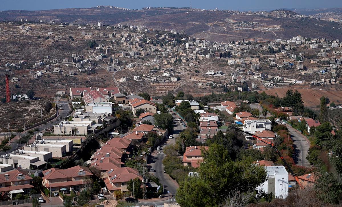 Eli, above, part of a cluster of Israeli settlements located in the heart of the West Bank, could become Palestinian sovereign territory under a two-state solution favored by the international community. (AFP)