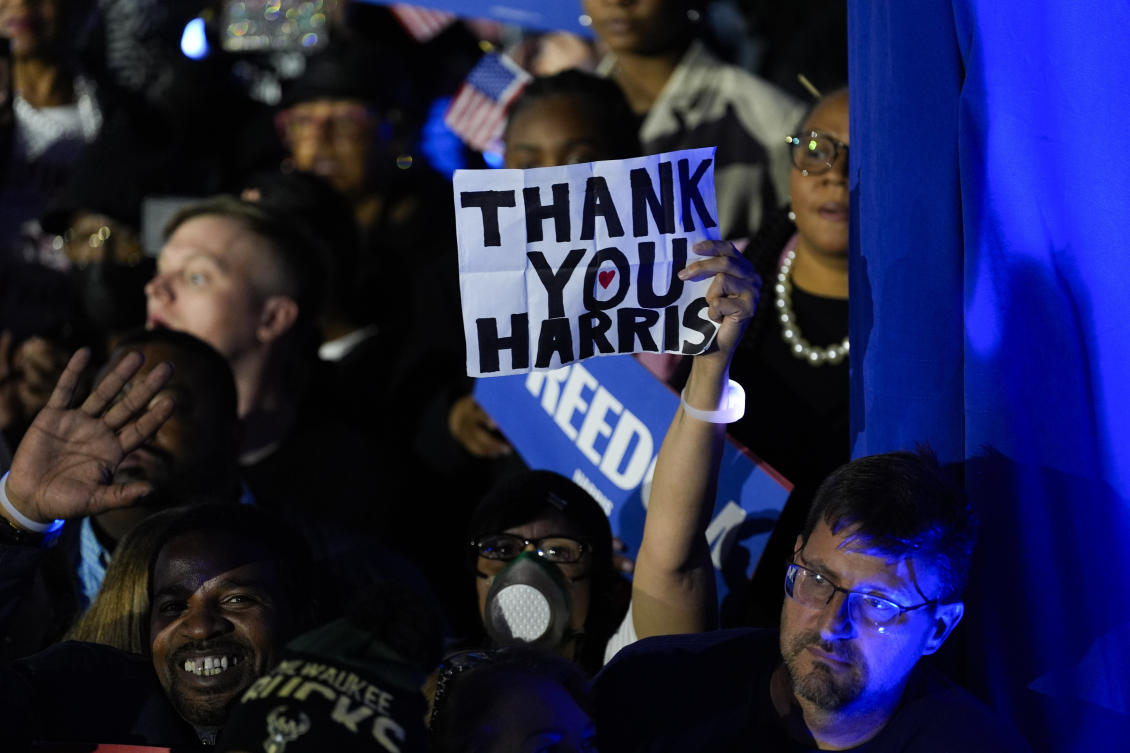 An alleged Russian-sponsored video features a man claiming from Haiti who said he voted for Kamala Harris. (AP)