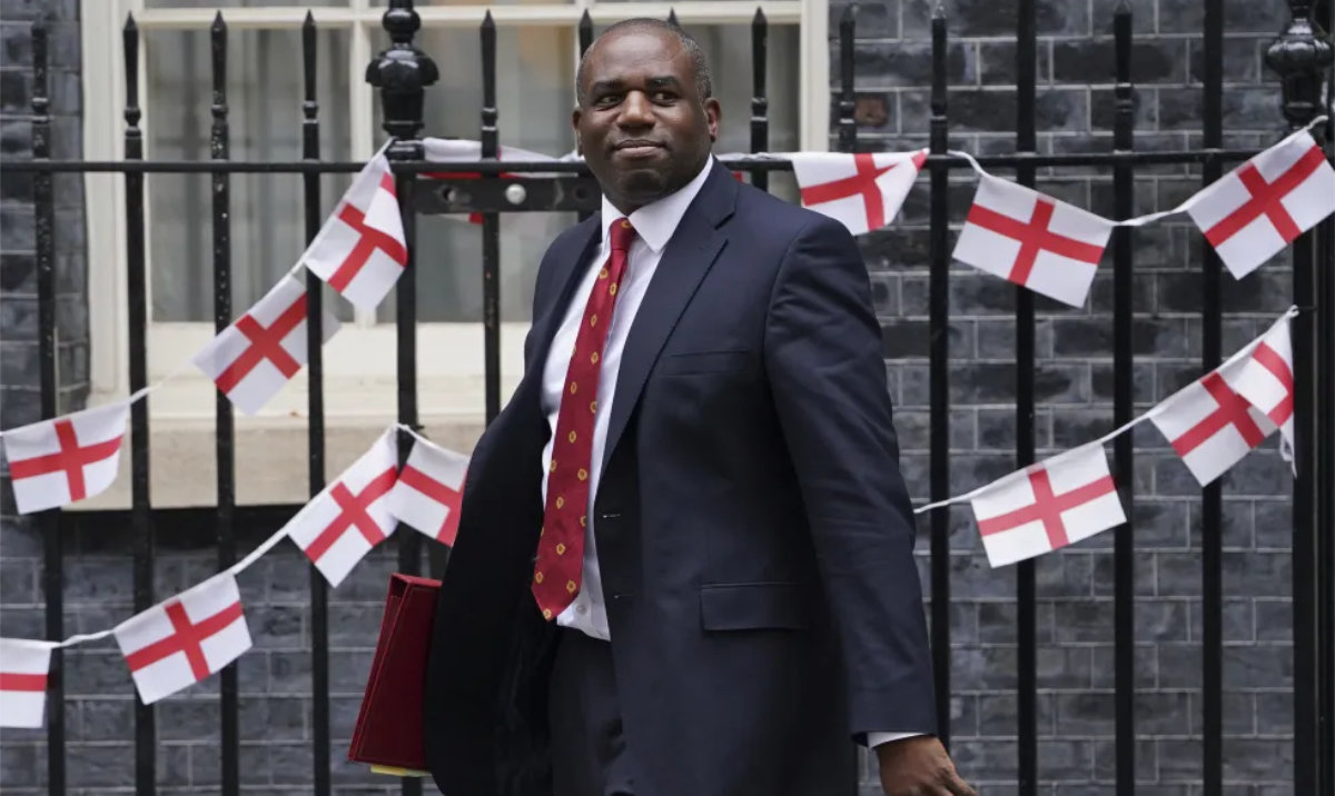 Britain’s Foreign Secretary David Lammy leaves Downing Street after a cabinet meeting, in London, July 9, 2024. (AP)