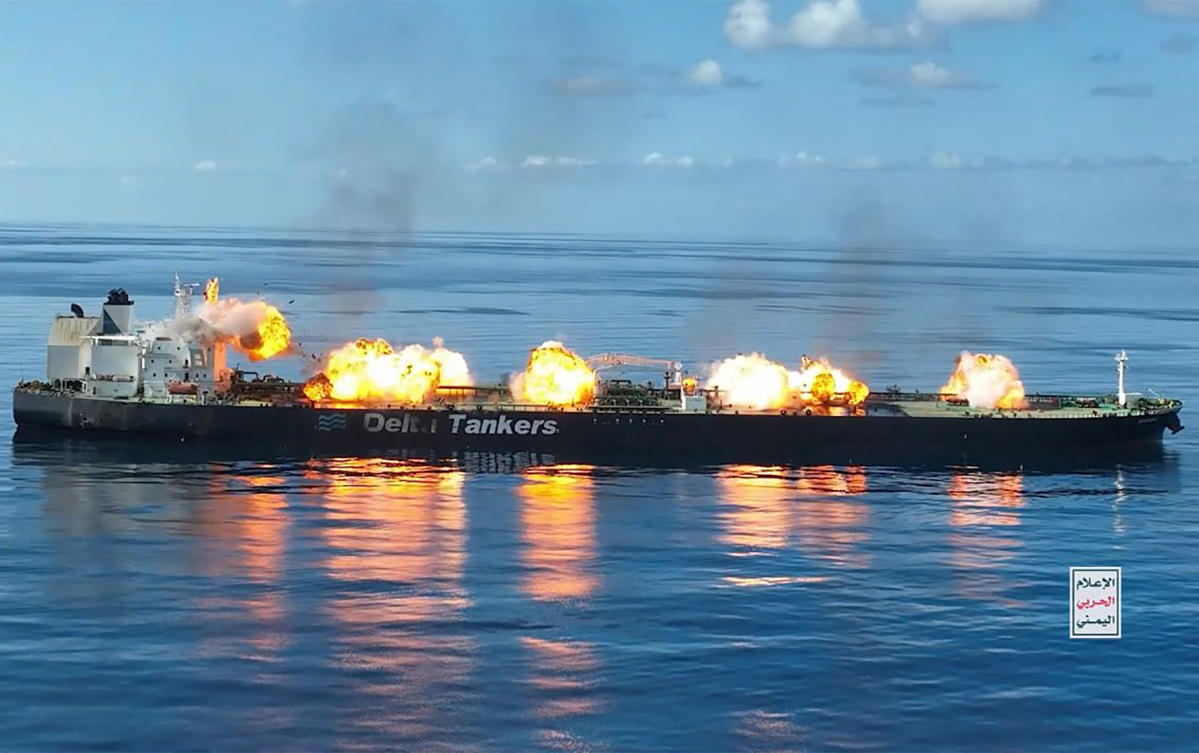Sarea said the Houthis will continue imposing their naval blockade on Israel and would target any ships belonging to, linked to, or heading to Israel. (File/AFP)