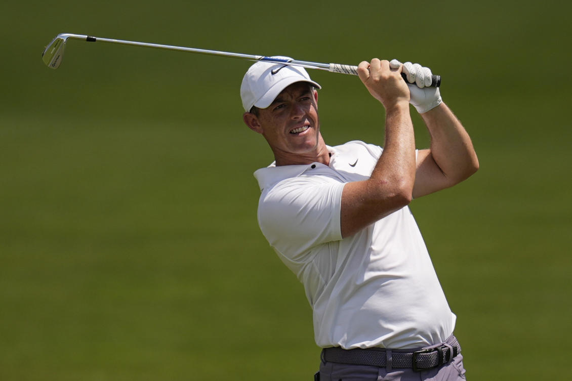 The No. 3-ranked McIlroy said he has been locked in a studio for three weeks just hitting balls at a screen with a modified swing. (AP)