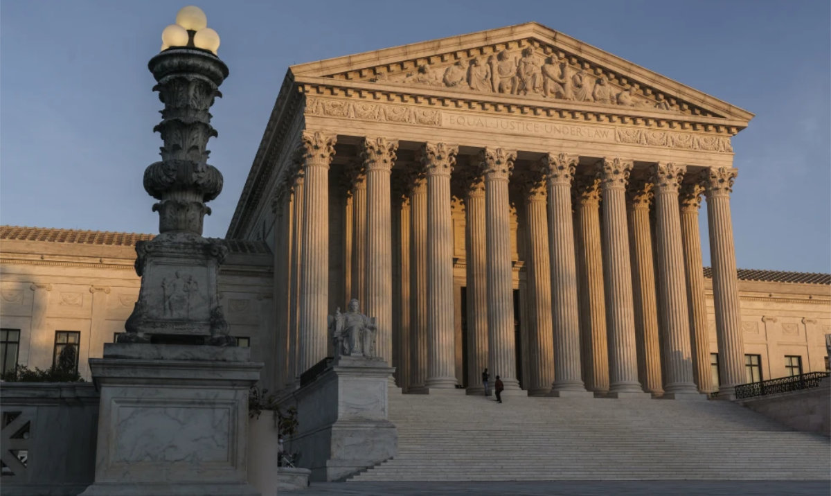 The Supreme Court is seen at sundown in Washington. (AP/File)