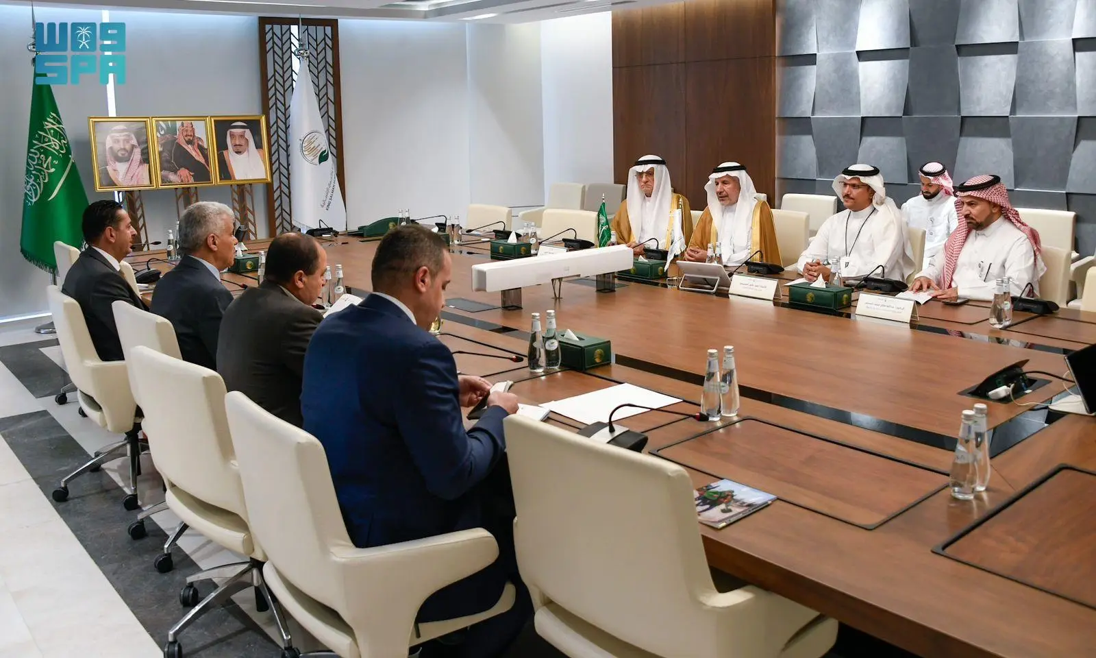 Dr Abdullah Al-Rabeeah and Amjad Barham also talked about ways in which research collaboration between Saudi and Palestinian higher education institutes could be enhanced. (SPA)