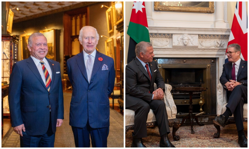 King Abdullah II of Jordan returned home on Friday following a working visit to the UK, which featured key engagements with King Charles III and UK Prime Minister Keir Starmer. (Jordan News Agency)