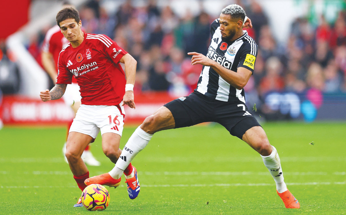 Forest had won three games in a row to sit just behind Liverpool and Manchester City at the top of the table and their dream run looked set to continue at the City Ground. (Reuters)