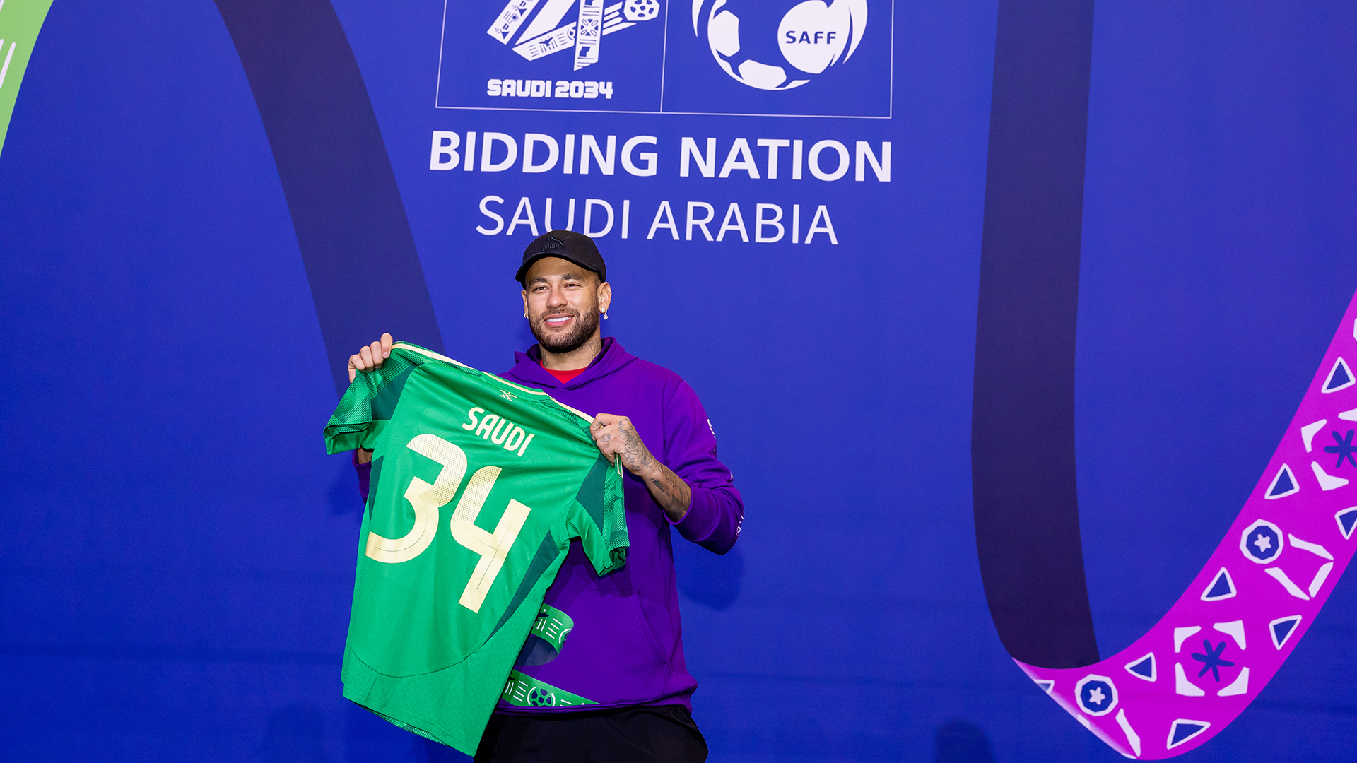 Brazilian footballer Neymar on Monday expressed his full support for Saudi Arabia’s bid to host the 2034 FIFA World Cup. (Supplied)