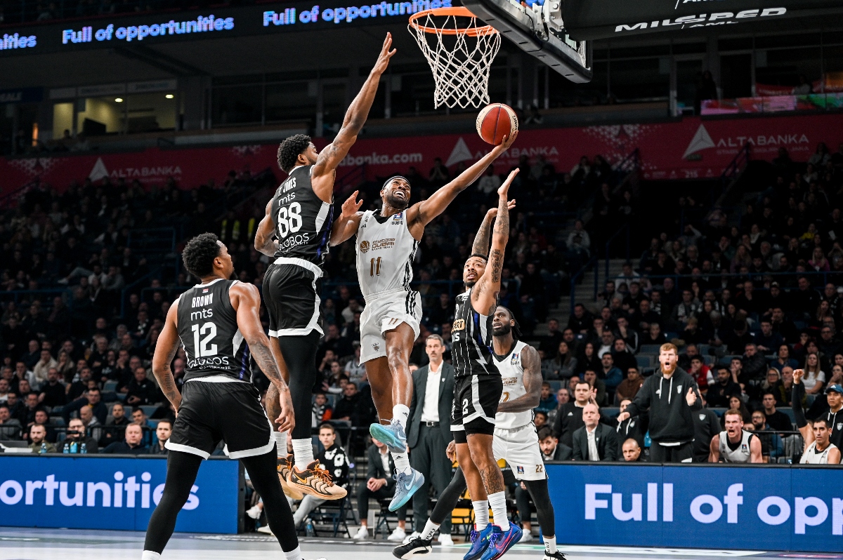 Dubai Basketball's four-game winning streak came to an end against Partizan Mozzart in Serbia. (Supplied)