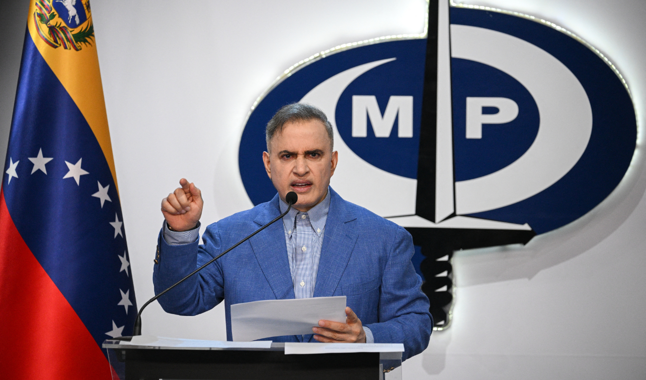 Venezuela's Attorney General Tarek William Saab speaks during a press conference at the Public Prosecutor's Office in Caracas on September 30, 2024. (AFP/File)