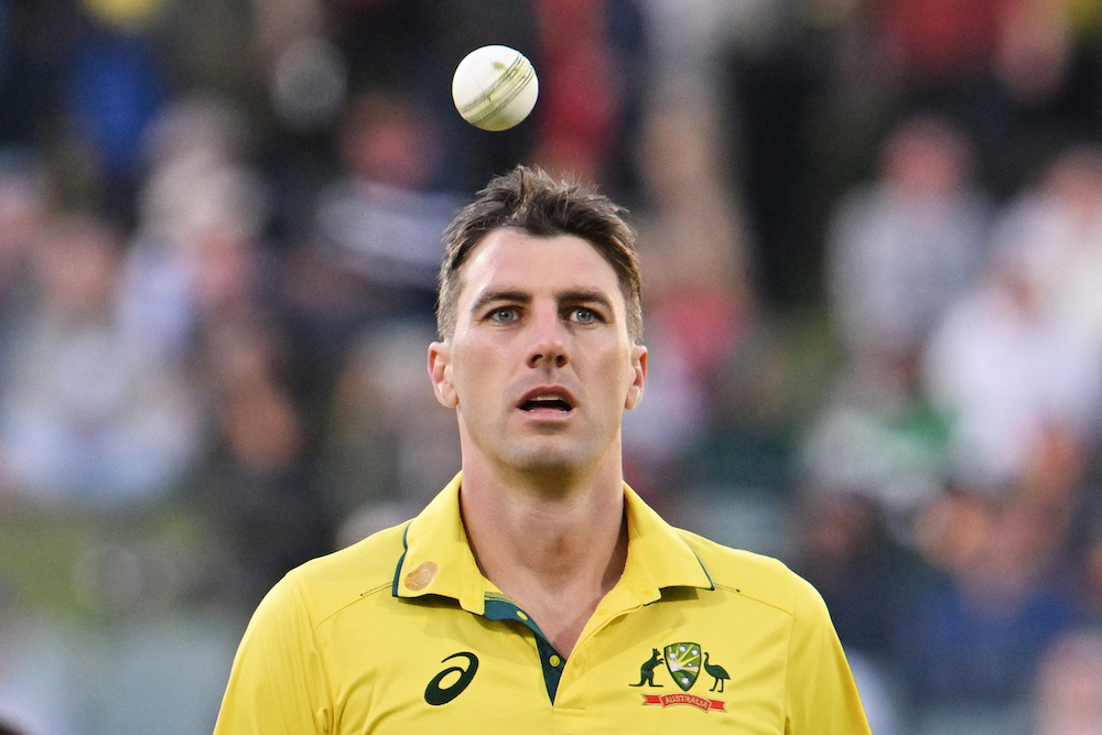 Alinta Energy ceased sponsorship of Australian cricket apparently because of men’s captain Pat Cummins’ climate activism. (AFP file photo)
