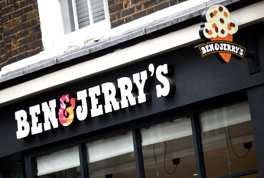 A rift first erupted between Ben & Jerry’s and Unilever in 2021 after the ice cream maker said it would stop selling its products in the Israeli-occupied West Bank. (Reuters)
