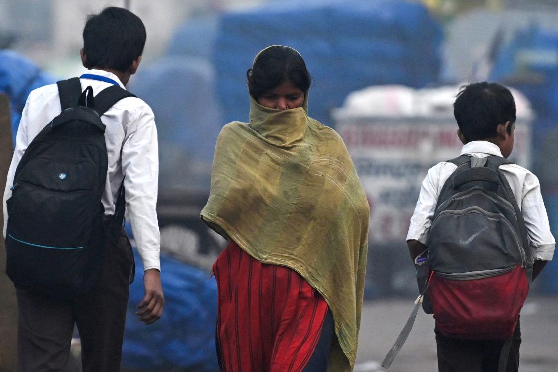 New Delhi’s air quality deteriorated to ‘hazardous’ levels for the fourth consecutive day this week, according to monitoring firm IQAir. (AFP)