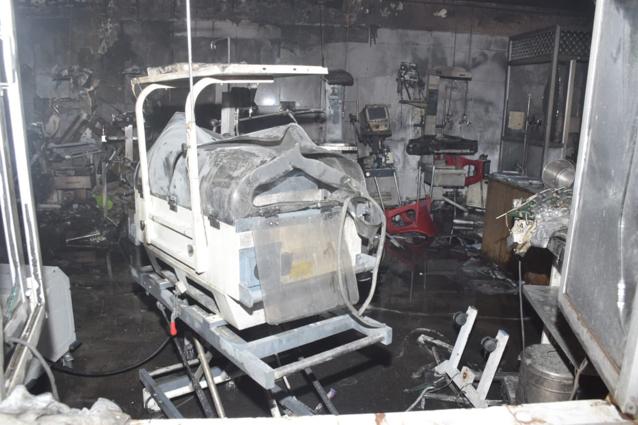 Emergency responders rescued 38 newborns from the ward (X/@SaahilSuhail)