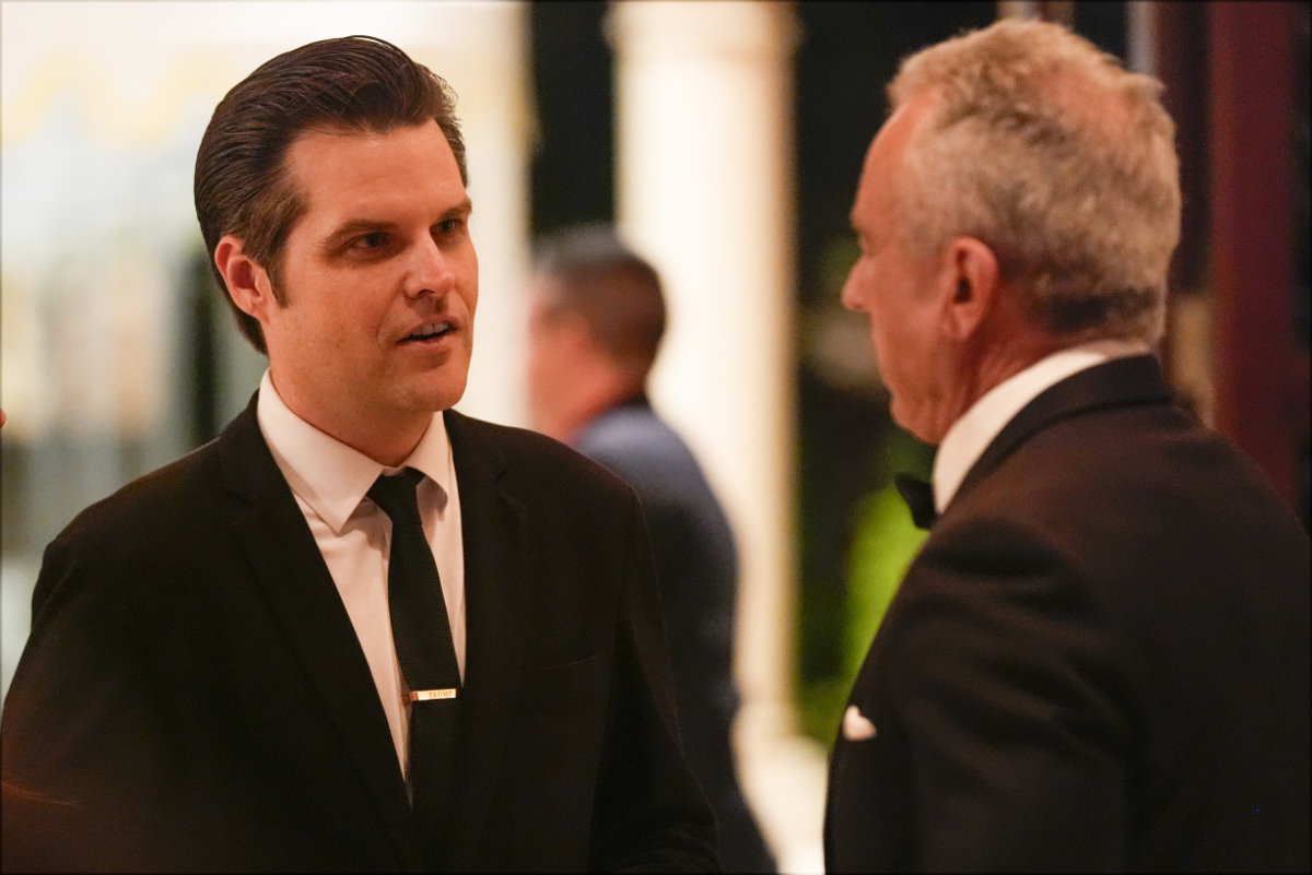 Matt Gaetz attends the America First Policy Institute gala at Trump's Mar-a-Lago estate on Nov. 14, 2024, in Palm Beach, Florida. (AP)