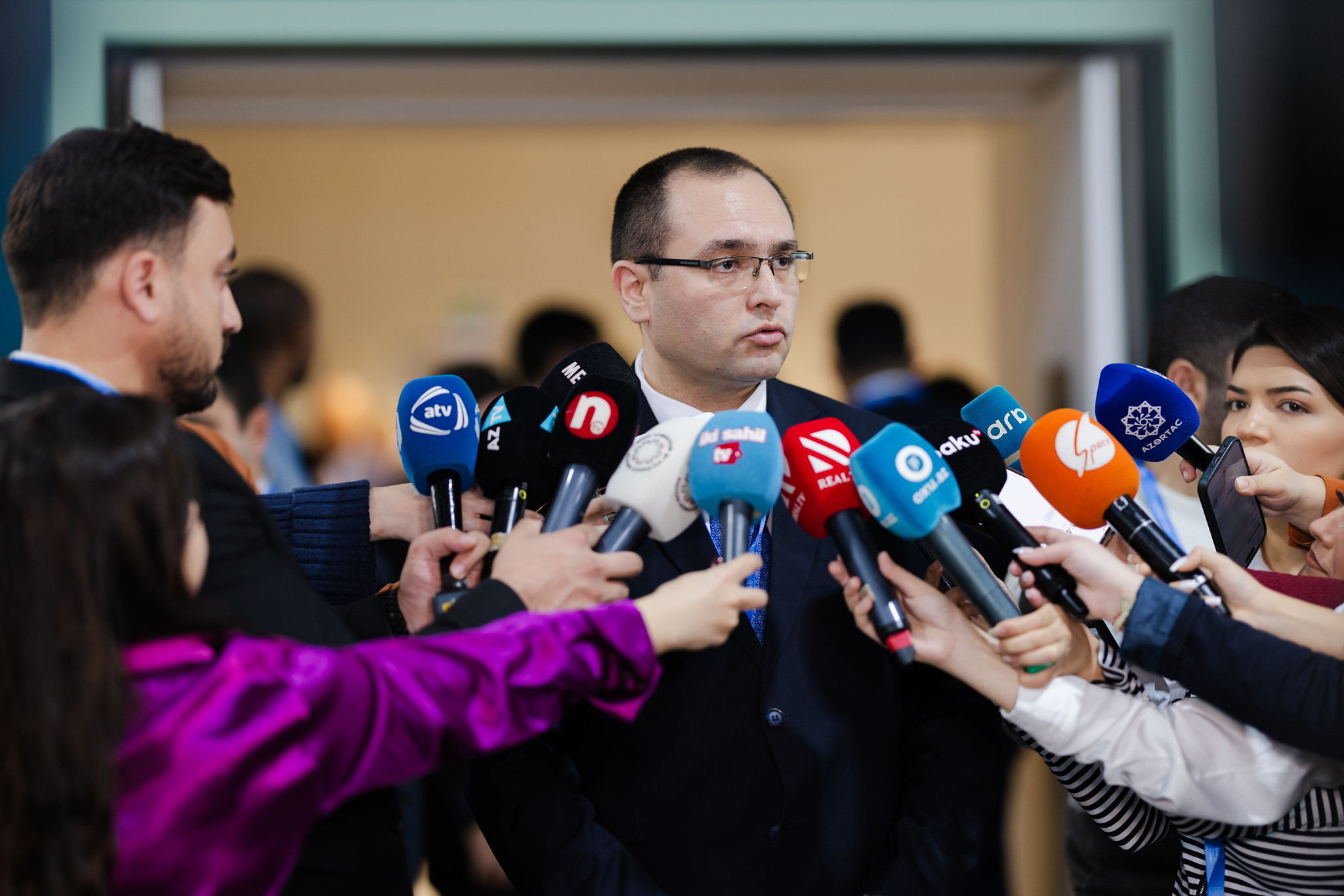 Azerbaijan’s Minister of Agriculture, Majnun Mammadov, at COP29. UN