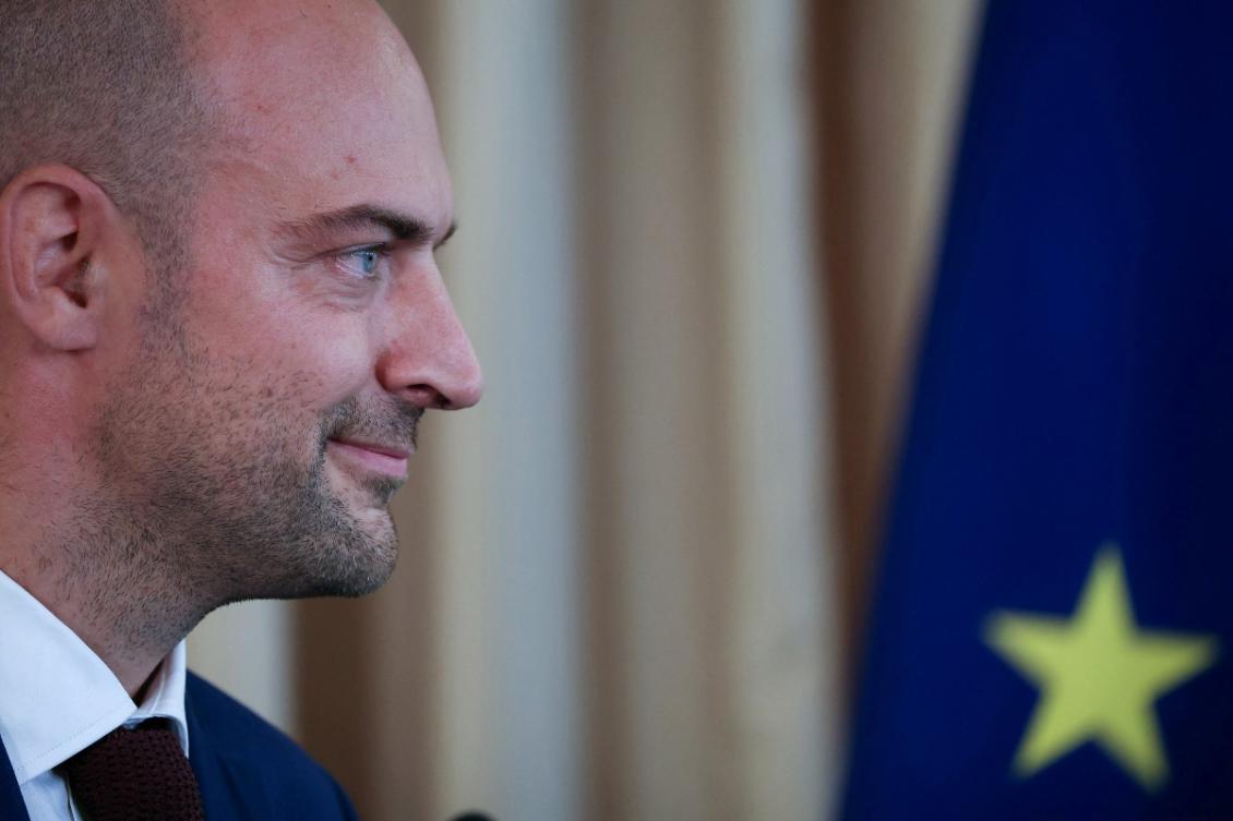 France's Foreign Minister Jean-Noel Barrot looks on as he attends the handover ceremony at the Foreign ministry in Paris, on September 23, 2024. (AFP)