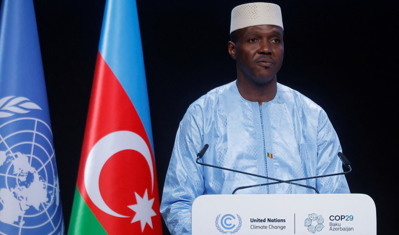 Abdoulaye Maiga, delivers a statement during the United Nations climate change conference COP29, in Baku, Azerbaijan November 19, 2024. (Reuters/File)