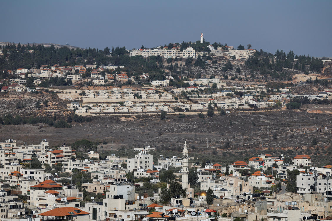B’Tselem, an Israeli rights group, says authorities use administrative detention ‘extensively and routinely’ to hold thousands of Palestinians for lengthy periods of time. Above, a view of the West Bank. (Reuters)
