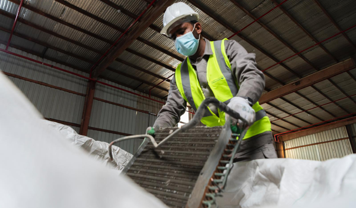 Mwan supervises private sector recycling operations and raw material utilization. (Supplied)