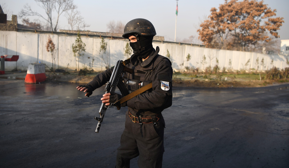 An Afghan policeman stands guard in Kabul. (AFP file photo)