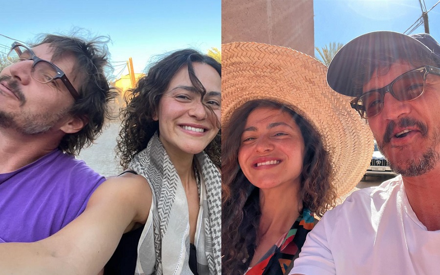 Pedro Pascal posted a series of photographs on Instagram taken on the film shoot in Morocco, including several snaps with May Calamawy. (Instagram)