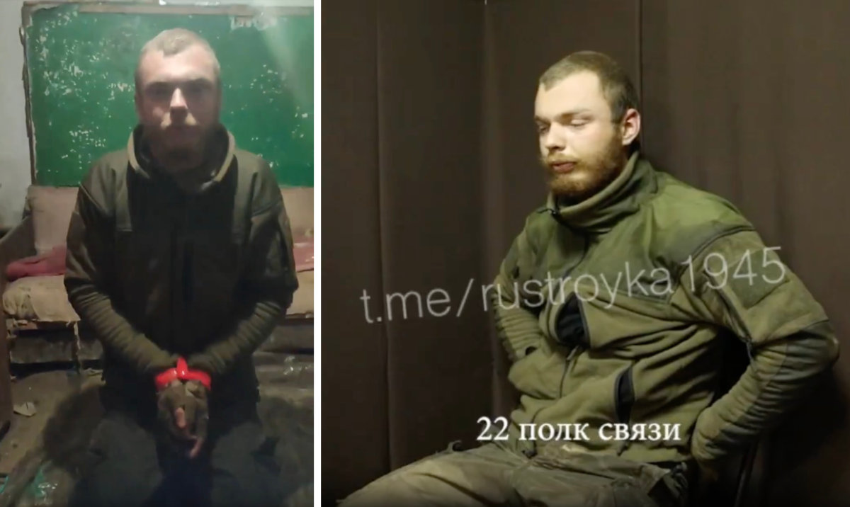 Screen grabs from videos shared on social media show a former British Army soldier, who reportedly identified himself as James Scott Rhys Anderson, being interrogated by Russian forces who captured him fighting with Ukrainian forces.