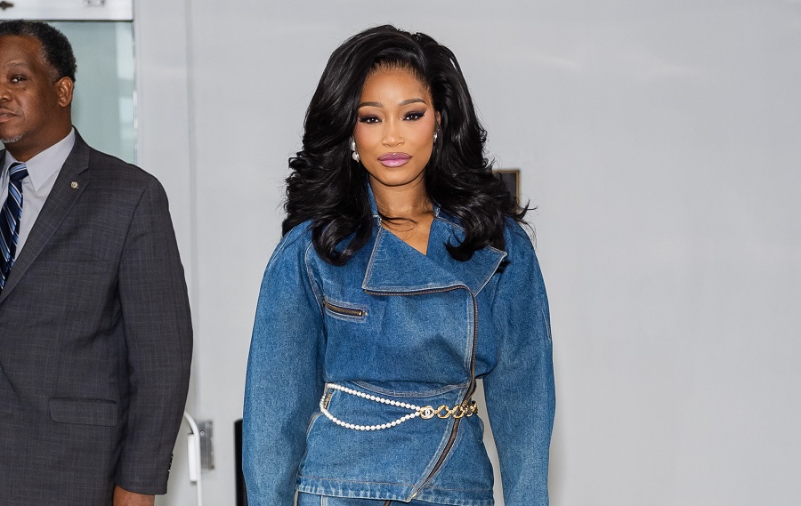 US actress and author Keke Palmer made an appearance on “The Drew Barrymore Show” in New York. (Getty Images)