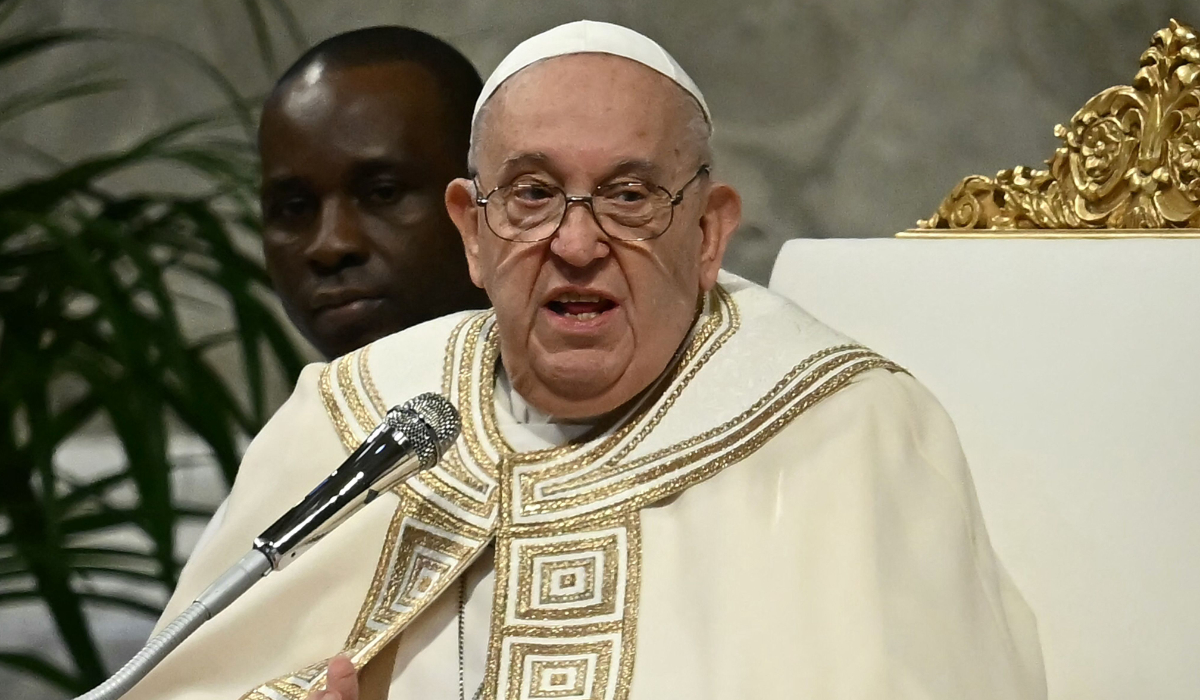 Pope Francis leads mass for the World Youth Day at St Peter's basilica in The Vatican, on November 24, 2024. (AFP)