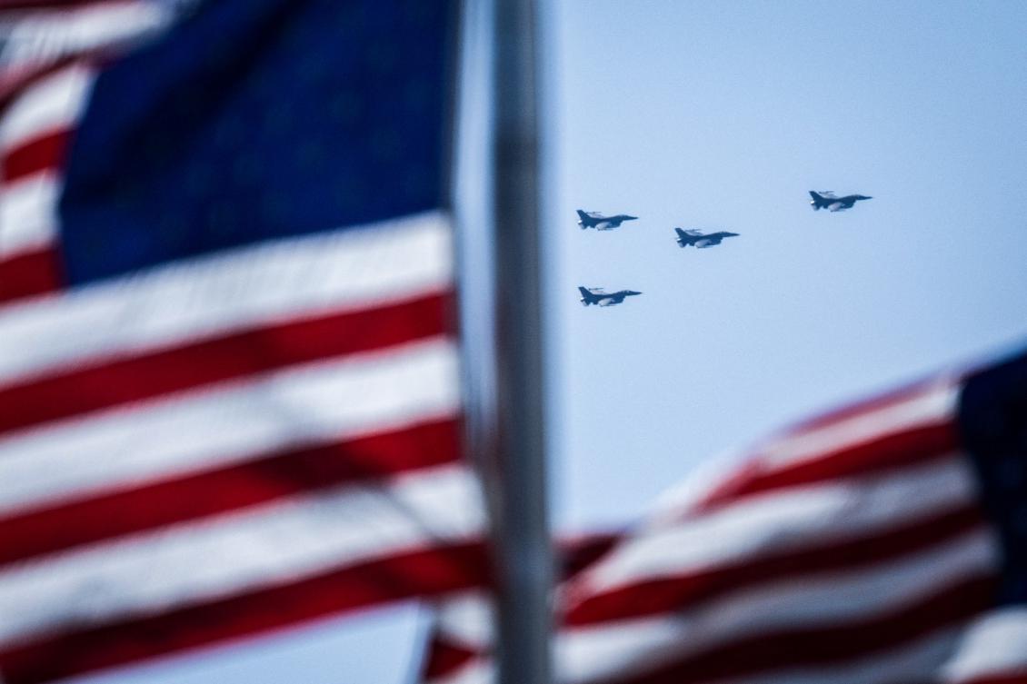 Around once a month, US military ships or aircraft pass through or above the waterway that separates democratically governed Taiwan from China. (AFP)