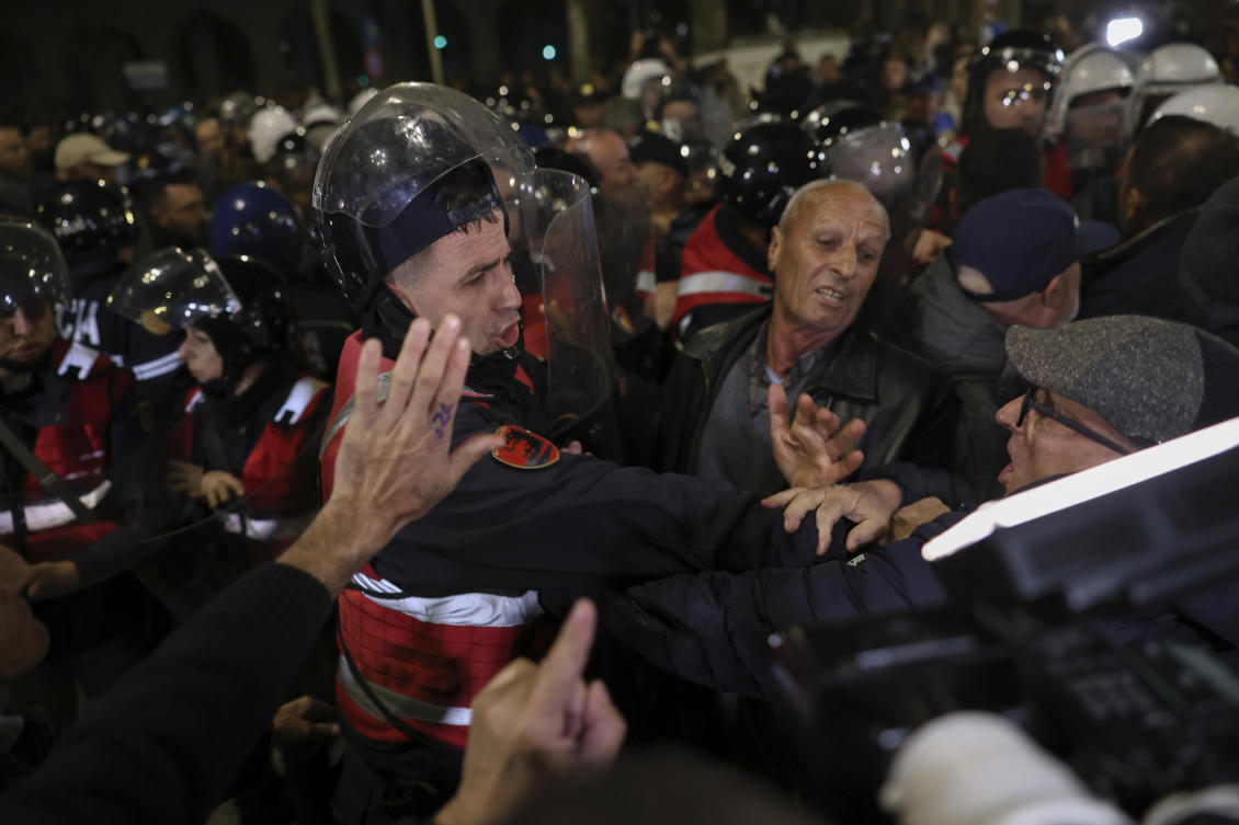 Albania police fire tear gas, water cannon at anti-government protesters