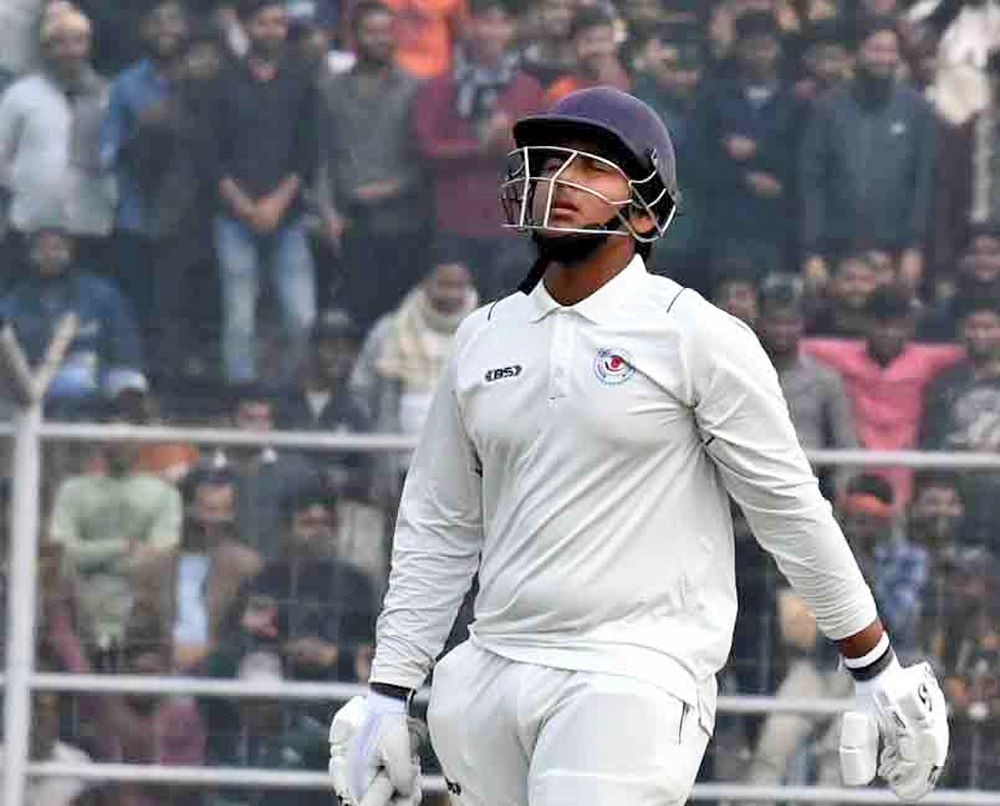 Vaibhav Suryavanshi during a Ranji Trophy match, Patna, India, Jan. 6, 2024. (AP Photo)